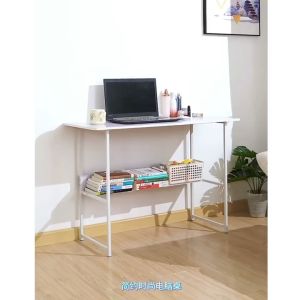 โต๊ะทํางาน 80/100/120cm สีขาว โต๊ะอ่านหนังสือ โต๊คอมพิวเตอร์ โต๊ะสำนักงาน โต๊ะคอมพิวเตอร์ ครัวเรือน - Happy💙