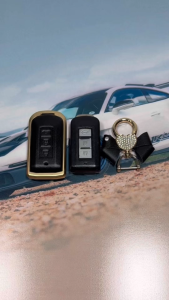 Mitsubishi Triton Xpander Montero Strada Leather Car Key Case Cover Accessories