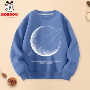 Bobdog Boys Spring Autumn Long Sleeve Thin Hoodie Childrens Casual Cotton Polyester Blend Inner Fleece Layered Base Shirt