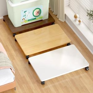Desktop Computer Host Case Mobile Box Base with Wheels under Table Storage Rack Tray Flower Stand Drawer Modern Simple Style