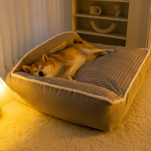 Large Dog Sofa Bed Dog Orthopedic Kennel with Removable Washable Cover Plush Dog Pet Bed Mattress 狗床 宠物床