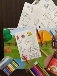 Colorfun Educational Sticker - Mainan Edukasi Anak Mewarnai Gambar Stiker Tempel