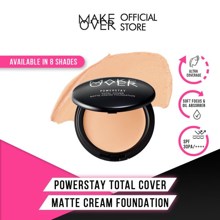MAKE OVER Powerstay Total Cover Matte Cream Foundation 12 g - Cream ...