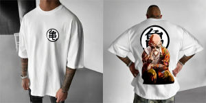 Dragon Ball Summer Mens T-Shirt Japanese Anime Master Roshi Autumn Y2K Harajuku Boy Childrens Parent-Child Trend Short Sleeve