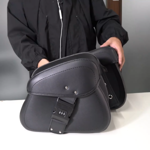 Pair Waterproof Motorcycle Saddle Bag Universal Side Bag PU Leather Motorcycle Bags Luggage Bag