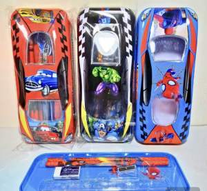 Tempat Pensil Kaleng 2 Susun GP 008-3 Set Tulis Hulk Spider Cars