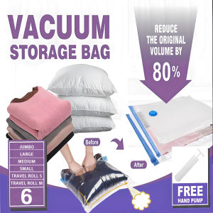 Travel Vacuum Storage Bags Set  Space Saver Vacuum Sealed bags for Clothing Comforters Blankets Bedding Home Packing Organizers