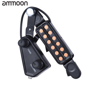 (Local Clearance) New hot 12-hole Acoustic Guitar Sound Hole Pickup Magnetic Transducer with Tone Volume Controller Audio Cable