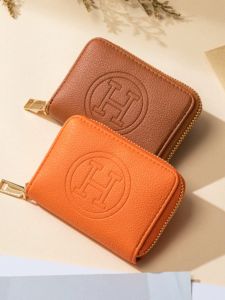 2025 New Womens Compact Luxury High Capacity Multi-Card Slot Bank Card Holder ID Document Wallet Coin Purse Fashionable PU Leather