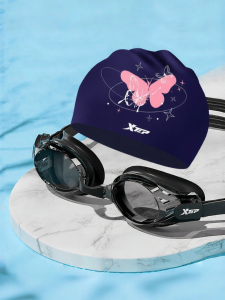 XTEP | Fog-resistant Silicone Swim Cap & Goggles Set