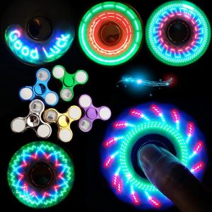 EDC LED Light Luminous Fidget Spinner Toys Changes Hand Top Spinner Golw In The Dark Anitstress Adult Children Stress Relief Toy
