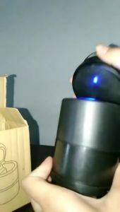 ASBAK MOBIL LED / CAR ASHTRAY / ASBAK PORTABLE HITAM POLOS