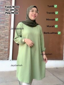 DRESS TUNIK OVERSIZE HORNET LENGAN KARET PANJANG 90 CM Atasan Wanita