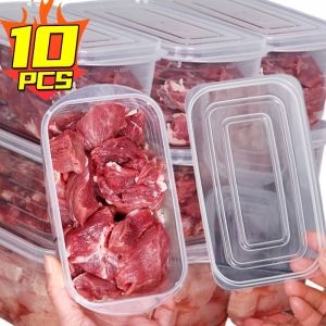 10pcs tủ lạnh lưu trữ hộp tươi Rau Trái Cây lưu trữ container tủ lạnh hộp thực phẩm tươi hộp Crisper tổ chức