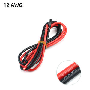 2 meter/lot Super Soft Silicone Wire Set Red & Black Heat-Resistant Cable Gauge 10 12 14 16 18 20 22 24 26 AWG (1meter Red+1mete