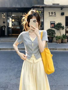 XUECAIQI | Gentle Korean Style Two-Piece Set Women