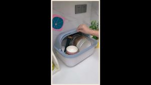 Giá Úp Chén Bát Đĩa Ráo Nước Có Nắp Đậy Tiện Dụng Cho Nhà Bếp