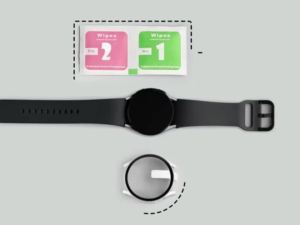 PEO | Bộ 2 Miếng Dán Bảo Vệ Màn Hình Samsung Galaxy Watch Với Vỏ PC Cứng Mờ Và Vỏ Bảo Vệ Bằng Kính Cường Lực Cho Các Mẫu 4 5 6 7 40mm 44mm
