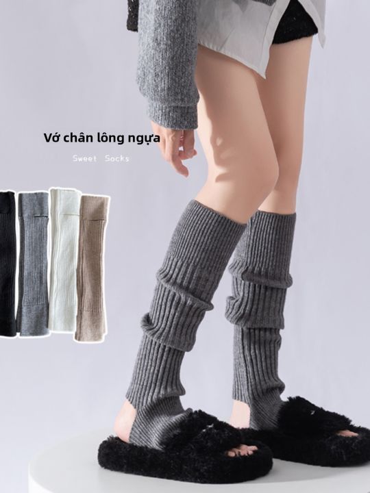 JIFANPAUL | Vớ Dày Ấm Màu Xám Dài Đến Đùi | Lazada.vn