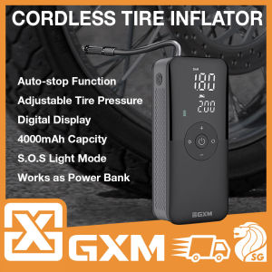 GXM AP-01 Air Pump Cordless Smart Inflator Car Bike Motorbike Bicycle Ball Tire Fast Inflation Power Bank 4000mAh Air Pump
