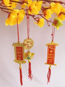 Combo (như hình) Dây Liễn TẾT- treo trang trí cây mai cây đào- trang trí nhà công ty nhà hàng cửa hàng rộn ràng không khí Tết