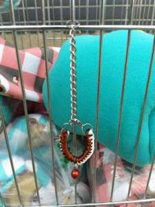 Adjustable Squirrel Eye Flying Squirrel Traction Rope Chain Bell Flower Branch Mouse Hamster Toy Accessory Pet Supplies