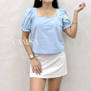 Charlene (M-2XL) Puffed Crop Body Shaping Top
