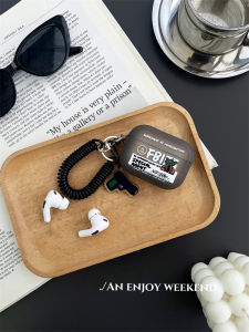 FBI Agent Style Protective Case for Apple Bluetooth Earphones pro 2 Silicone Soft Shell Full Coverage Anti-Fall Matte Black