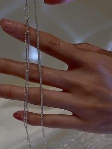 *READY STOCK AT MALAYSIA*S925 New Fashionable Silver Plain Bracelet For Women Simple Irregular Thin Bracelet Double Layer Bracelet Gelang手链