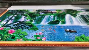 Tranh làn sóng 3d gạch men ốp tường