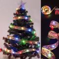 100/50/20LED Christmas Ribbon String Lights New Year Lights for Party Wedding Christmas Tree Decortion Indoor Holiday Lighting. 