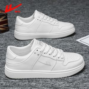 Warrior Mens Casual Shoes Sporty Low Tops Mesh Lined Synthetic Leather Flat Heel Waterproof round Toe Thick Bottom PVC Outsole