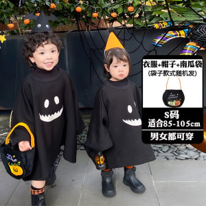 Halloween Childrens Witch Costume Girls Cosplay Clothes Robe Coven Mother-Child Matching Outfits Dance Performance Supplies