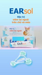 BOSSEN - EARSOL Hỗ trợ giảm Viêm Tai Ngoài hỗn hợp cho Chó Mèo - Tuýp 10g