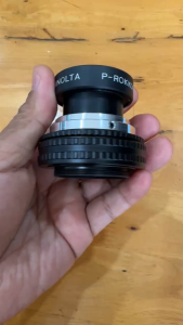 MINOLTA P-ROKKOR 75MM.F2.5 PROJECTION LENS  MODIFIED M42 MOUNT