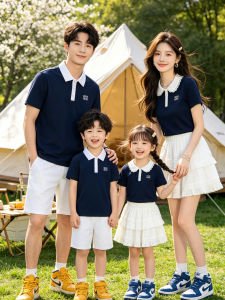 HONGLEXIUYAN | Family Style Summer Polo Shirt Dress School Uniform