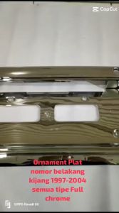 Ornament Plat Nomor List Bagasi Belakang Mobil Kijang New 1997-2004 LX LSX LGX Ornament Kijang KAPSUL EVI KRISTA