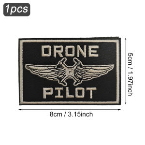 Drone Pilot Embroidered Patch Hook & Loop Quadcopter Wings Tactical Morale Badge DIY For Backpack Jacket Vest Hat FPV Drone