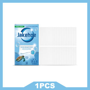 JAKEHOE Laundry Detergent Sheets Powerful Stain Remover Quickly Dissolves Long-lasting Fresh Scent Eco Friendly Safe for Machine