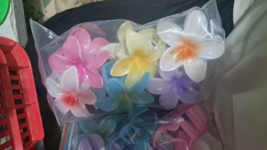Kẹp Tóc Hoa sứ - Hoa đào - Cặp tóc hoa Nhiều Màu Sắc