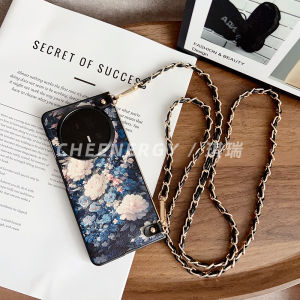 เคสโทรศัพท์มือถือแบบพับได้ Magic V5 รุ่นที่ดีที่สุดสำหรับผู้หญิง พร้อมสายสะพายไหล่ ป้องกันการตกหล่น หนังสีสันสดใส ดีไซน์เก๋ไก๋