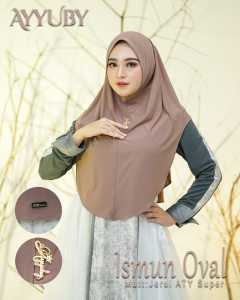 HIJAB INSTAN BERGO ISMUN OVAL PET MALAY BAHAN JERSEY ATY SUPER PREMIUM BY AYYUBY
