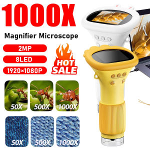 Kids Microscope 1000x Magnifier Microscope 200 Megapixels With LED Photo Video Function Educational Toys Science For Children