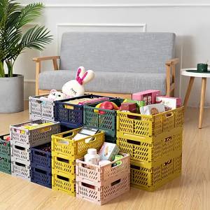 Giỏ Đựng Đồ Gấp Gọn Cỡ Lớn Phong Cách Tối Giản Bắc Âu Chất Liệu Nhựa Thân Thiện Với Môi Trường Dùng Để Đựng Mỹ Phẩm Đồ Chơi Đồ Ăn Vặt Đồ Linh Tinh
