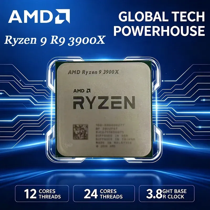 AMD | AMD Ryzen 9 R9 3900X CPU 12-Core 24-Threadprocessor 3.8GHz