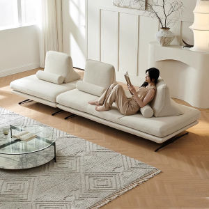SHENGNIWEIER | Ghế Sofa Thiết Kế Minimalist cho Không gian Nhỏ Không Tay vịn Đường thẳng Toàn bộ có thể Tháo rời Vải Linen Cotton