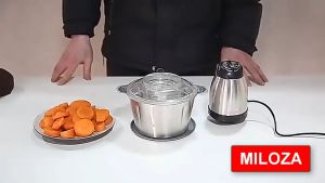 [BẢO HÀNH 1 NĂM] Máy Xay Thịt Đa Năng - Máy Xay Thịt - Cối Inox 304 Không Rỉ Xoay Khỏe Nhuyễn Rau Củ Tỏi Ớt - 4 Lưỡi Sắc Bén - ANZEN AUTO