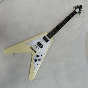 Gibson Flying V Version Electric Guitar Yellow Mahogany Body Rosewood Chrome Hardware Fingerboard Professional Guitar