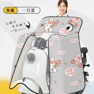Thin Waterproof Electric Vehicle Windshield Cover for Motorbike E-Bike with Child Summer Sun Protection Three-In-One Windproof Raincoat