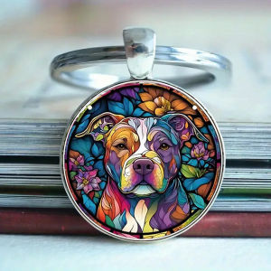 Dog Pattern Zinc Alloy Keychain Cute Mini Lightweight Anti Wear Pendant Fashion Decoration Accessory for Car Key Bag Backpack